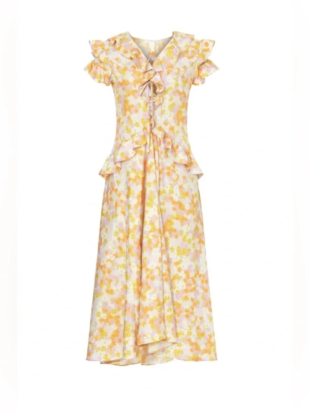 rokh Ruffle Ribbon Dress - size 34 (US size XS)